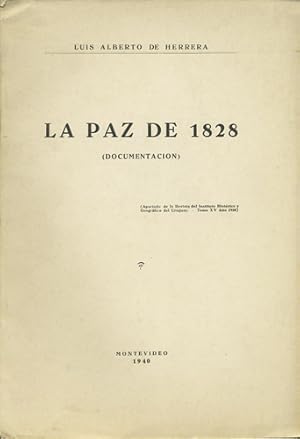 Imagen del vendedor de La Paz de 1828 (Documentacion) a la venta por Kaaterskill Books, ABAA/ILAB