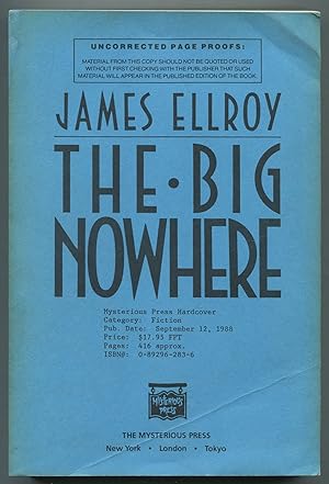Immagine del venditore per The Big Nowhere venduto da Between the Covers-Rare Books, Inc. ABAA