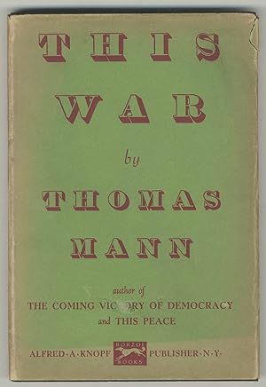 Bild des Verkufers fr This War zum Verkauf von Between the Covers-Rare Books, Inc. ABAA