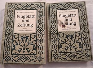 Flugblatt und Zeitung, Konvolut von 2 Bänden [2 Bücher]. Ein Wegweiser durch das gedruckte Tagess...