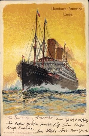 Ansichtskarte / Postkarte Dampfer Amerika, HAPAG