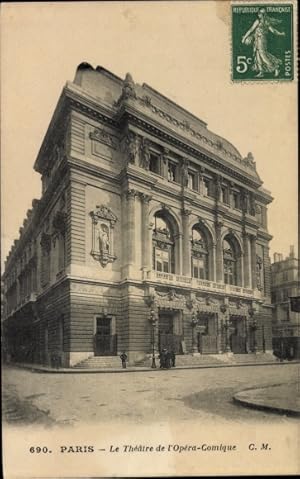 Image du vendeur pour Ansichtskarte / Postkarte Paris II. Arrondissement Bourse, Le Theatre de l'Opera Comique mis en vente par akpool GmbH