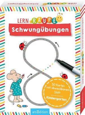 Seller image for Lernraupe - Schwungbungen : 50 Karten mit abwischbarem Stift for sale by Smartbuy