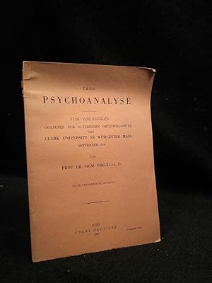 Seller image for ber Psychoanalyse - Fnf Vorlesungen gehalten zur 20 jhrigen Grndungsfeier der Clark Universityin Worchester Mass. September 1909 for sale by ANTIQUARIAT Franke BRUDDENBOOKS