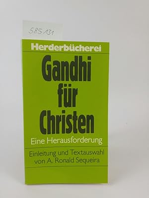 Bild des Verkufers fr Gandhi fr Christen. Eine Herausforderung. zum Verkauf von ANTIQUARIAT Franke BRUDDENBOOKS