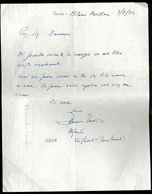 Lettera di Alessandro Zacchi al libraio Cesarino Branduani per un parere su un libro uscito recen...