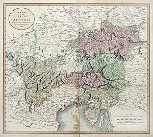 Bild des Verkufers fr Kupferstich- Karte, bei Cary in London, "A new Map of the Circle of Austria, from the latest Authorities". zum Verkauf von Antiquariat Clemens Paulusch GmbH