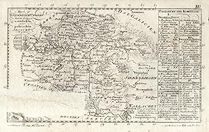 Bild des Verkufers fr Kupferstich- Karte, v. Edler v. Berken aus Korabinszky, Atlas Regni Hungariae Portalis, "Das Knigreich Ungarnnach seiner natrlichen und politischen Ansicht". zum Verkauf von Antiquariat Clemens Paulusch GmbH