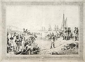 Napoleons Landung in der Rhede von St. Juan bey Antibes in Frankreich - Débarquement de Napoléon ...