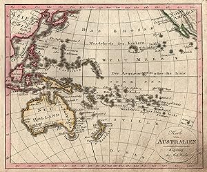 Bild des Verkufers fr Kupferstich- Karte, b. J. Walch, "Karte von Australien". zum Verkauf von Antiquariat Clemens Paulusch GmbH