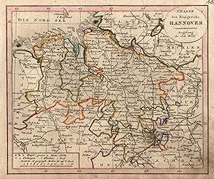 Bild des Verkufers fr Kupferstich- Karte, b. J. Walch, "Charte des Knigreichs Hanover". zum Verkauf von Antiquariat Clemens Paulusch GmbH