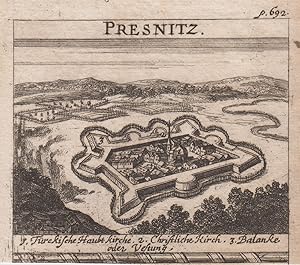 Seller image for Gesamtansicht, (Aufsicht), darunter Erklrungen v. 1 - 3, " Presnitz ". for sale by Antiquariat Clemens Paulusch GmbH
