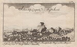 Bild des Verkufers fr Gesamtansicht, m. Darstellung der "Action bey . d. 15. Augst. A 1760". zum Verkauf von Antiquariat Clemens Paulusch GmbH