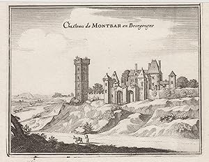 Bild des Verkufers fr Schloansicht v. Nordwesten, "Chasteau de Montbar en Bourgongne". zum Verkauf von Antiquariat Clemens Paulusch GmbH