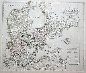 Bild des Verkufers fr Kupferstich- Karte, b. Industrie Comptoir Weimar, "Charte des Knigreichs Daenemark. Nach Murdochischer Projection .". zum Verkauf von Antiquariat Clemens Paulusch GmbH