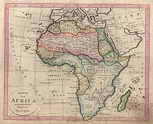 Bild des Verkufers fr Kupferstich- Karte, b. J. Walch, "Karte von Africa". zum Verkauf von Antiquariat Clemens Paulusch GmbH