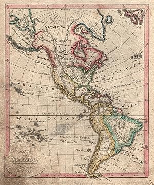 Bild des Verkufers fr Kupferstich- Karte, b. J. Walch, "Karte von America". zum Verkauf von Antiquariat Clemens Paulusch GmbH
