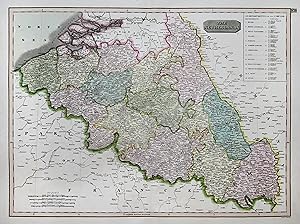 Kupferstich- Karte, v. Moffat aus "Thomson's New General Atlas", "The Netherlands.".