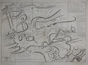 Plan der Schlacht bei Rosbach am 5. Nov. 1757. Zwischen der vereinigten Armee, und den Preussen v...