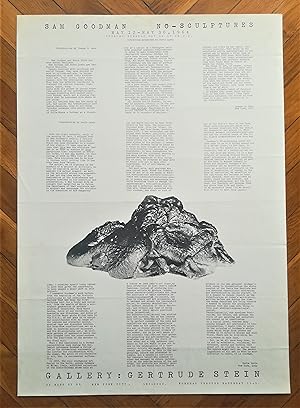 Seller image for Sam Goodman - No Sculptures (poster) for sale by Il Leviatano