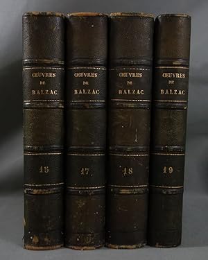 La comédie humaine, 4 tomes sur 20, chez Houssiaux, 1865 - 1866. 15è volume, 2ème partie - études...