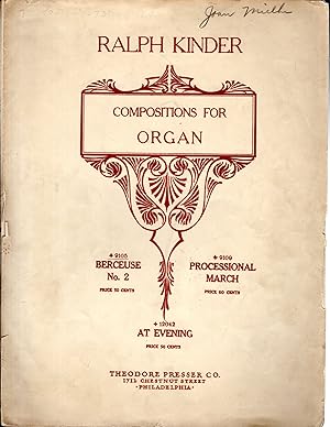 Seller image for Kinder: Berceuse, #2 (in G Major), for Organ (Cradle Song or Lullaby) [Sheet Music] (Compositions for Organ, 9105) for sale by Dorley House Books, Inc.