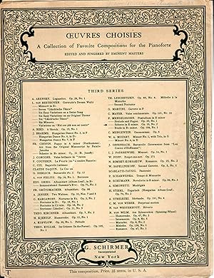 Seller image for Scherzo in E Mior, Op. 16, No. 2 (Ceuvres Choisies, Third Series) for sale by Dorley House Books, Inc.