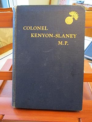 Bild des Verkufers fr Memoir of Colonel the Right Hon. William Kenyon-Slaney, M.P zum Verkauf von SEVERNBOOKS