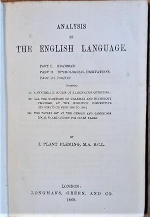 ANALYSIS OF THE ENGLISH LANGUAGE.