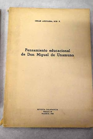 Imagen del vendedor de Pensamiento educacional de Don Miguel de Unamuno a la venta por Alcan Libros