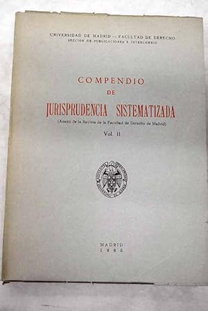 Imagen del vendedor de Compendio de jurisprudencia sistematizada, volumen II a la venta por Alcan Libros