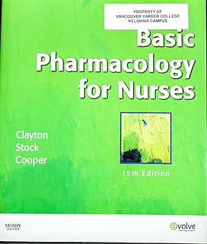 Seller image for Study Guide for Basic Pharmacology for Nurses- 15th Edition for sale by Mad Hatter Bookstore