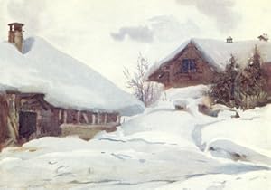 After a Heavy Snow Gale,1907 colored swiss print