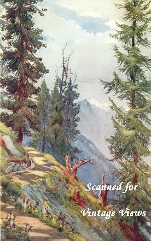 ABOVE THE VAL D'ARMIVIERS,1907 colored swiss print