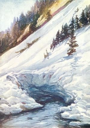 After an Avalanche,1907 colored swiss print