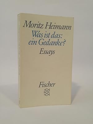 Seller image for Was ist das: ein Gedanke? Essays for sale by ANTIQUARIAT Franke BRUDDENBOOKS