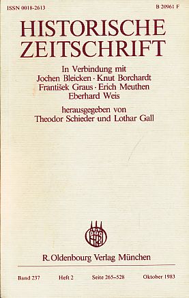 Bild des Verkufers fr Historische Zeitschrift. Band 237, Heft 2. zum Verkauf von Fundus-Online GbR Borkert Schwarz Zerfa