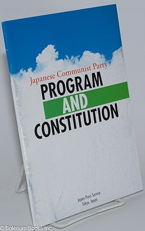 Seller image for Program and Constitution for sale by Bolerium Books Inc.