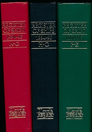 Seller image for Lloyd's Register of Ships. 1994-95. 3 volume set for sale by Barter Books Ltd