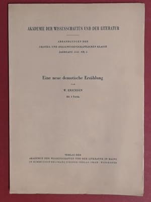 Eine neue demotische Erzählung Jahrgang 1956, Nr. 2 aus der Reihe "Akademie der Wissenschaften un...