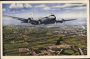Ansichtskarte / Postkarte Passagierflugzeug, Zivilflugzeug, Douglas DC4, Air France