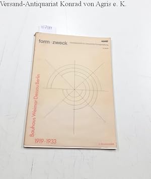 form+Zweck Fachzeitschrift für industrielle Formgestaltung 3/1979 Bauhaus Weimar Dessau Berlin 19...