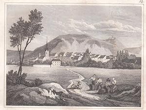 Bild des Verkufers fr Schne Gesamtansicht mit der Leuchtenburg im Hintergrund. zum Verkauf von Antiquariat Hild