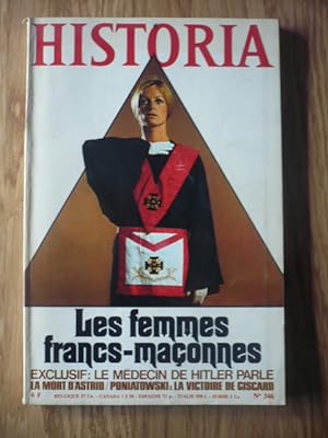 Historia N° 346 - Septembre 1975 - Les femmes francs-maçonnes