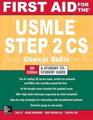 Bild des Verkufers fr First Aid for the USMLE Step 2 CS zum Verkauf von Rheinberg-Buch Andreas Meier eK