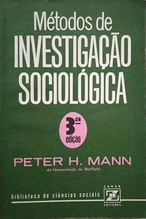 Bild des Verkufers fr MTODOS DE INVESTIGAO SOCIOLGICA. [3. EDIO] zum Verkauf von Livraria Castro e Silva