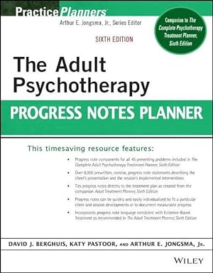 Bild des Verkufers fr The Adult Psychotherapy Progress Notes Planner zum Verkauf von moluna