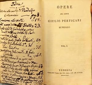 Seller image for Opere del Conte Perticari. for sale by Libreria La Fenice di Pietro Freggio