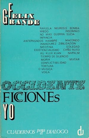 Bild des Verkufers fr Occidente, ficciones y yo. zum Verkauf von La Librera, Iberoamerikan. Buchhandlung