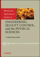 Seller image for Methods and Applications of Statistics in Engineering, Quality Control, and the Physical Sciences for sale by moluna